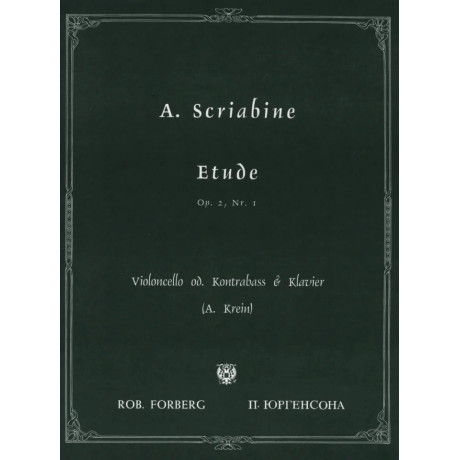 Skrjabin - Studio Op.2 n.1 per Violoncello o Contrabasso e Piano