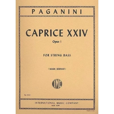 Paganini - Capriccio XXIV Op.1 per C.Basso Solo