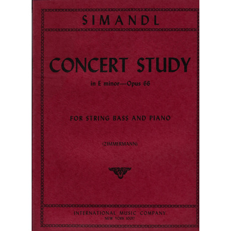 Simandl - Studio da Concerto in Mi Minore Op.66 per C.Basso e Piano