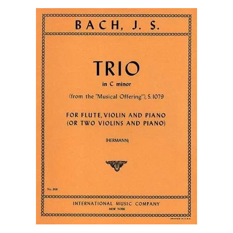 Bach - Trio in Do Minore da Offerta Musicale S.1079 per Violino - Flauto - Piano