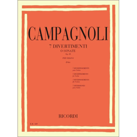 Bartolomeo Campagnoli - 7 Divertissements or Sonatas Op. 18 - for Violin