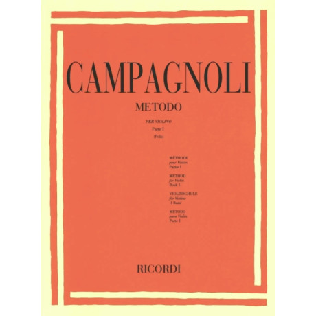 Bartolomeo Campagnoli - Method for Violin - Part I