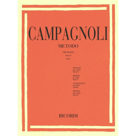 Bartolomeo Campagnoli - Method for Violin - Part II