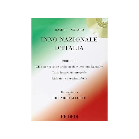 Novaro - Inno di Mameli per Pianoforte con Parole con CD