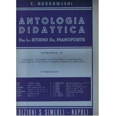 Rossomandi - Antologia didattica - Cat. B Fasc.  5