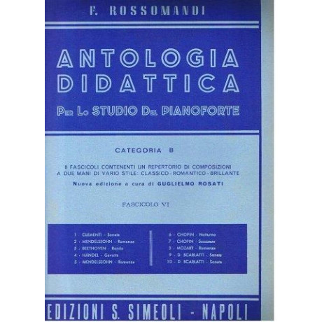 Rossomandi - Antologia didattica - Cat. B Fasc.  6