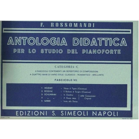 Rossomandi - Antologia didattica - Cat. C Fasc.  7