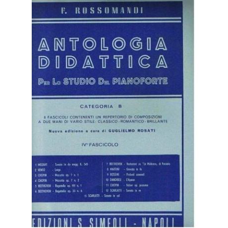Rossomandi - Antologia didattica - Cat. B Fasc.  4