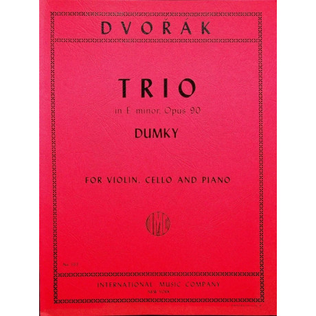 Dvorak - Trio in Mi Minore Op.90 Dumky per Violino Violoncello e Piano