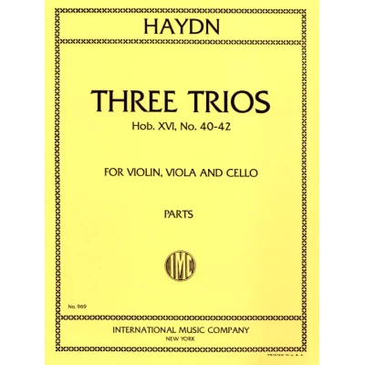 Haydn - 3 Trii Hob. XVI n. 40-42 per Violino Viola e Violoncello