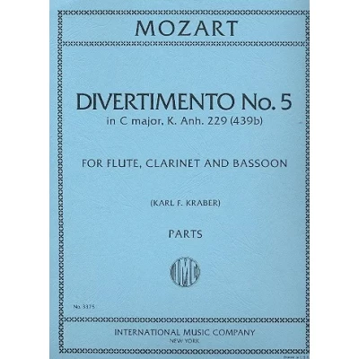 Mozart - Divertimento n.5 per Flauto Clarinetto e Fagotto