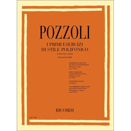 Ettore Pozzoli - I primi esercizi in stile polifonico