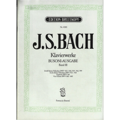 Bach/Busoni Klavierwerke Parte 3