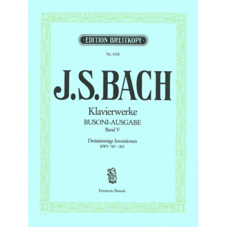 Bach/Busoni Invenzioni a 3 Voci Per Pianoforte