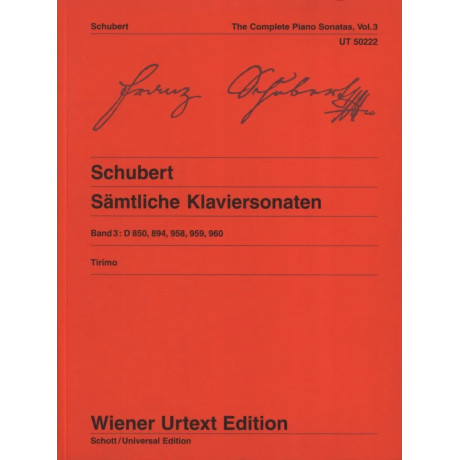 Schubert - Sonate Complete Vol.3 per Pianoforte