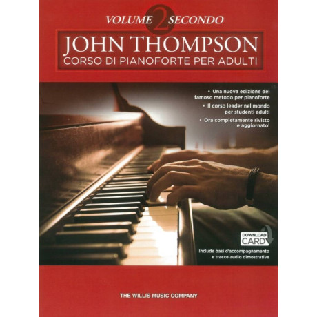 Thompson - Corso di Pianoforte per Adulti Vol.2 con Download Card