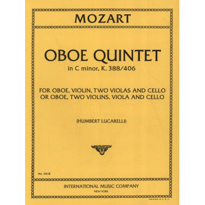 Mozart - Oboe Quintet C Minor K.388/406 with String Quartet