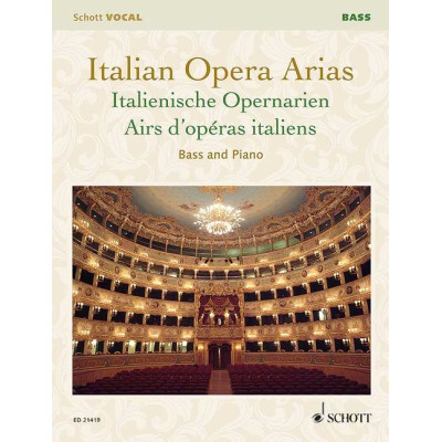 Autori Diversi - Italian Opera Arias per Canto e Piano Basso