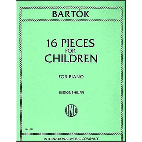 Bartok - 16 Pezzi Per Bambini Pianoforte