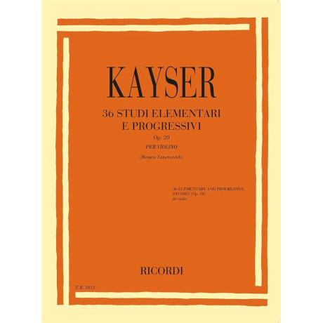 Kayser - 36 Elementary and Progressive Studies for Violin Op. 20
