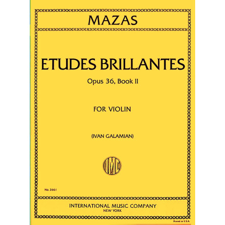 Mazas - Studies for Violin Op. 36 - Book II (Brillant Studies)