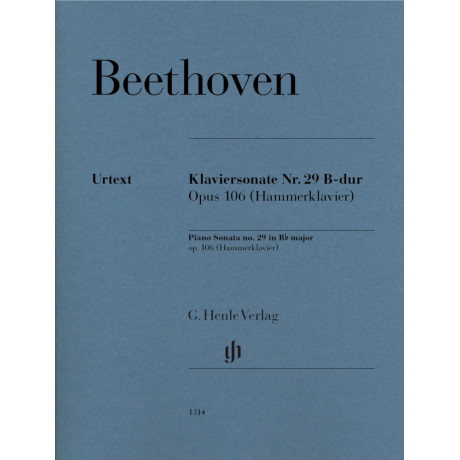 Ludwig van Beethoven - Piano sonata No. 29 in B flat major Op. 106 "Hammerklavier"