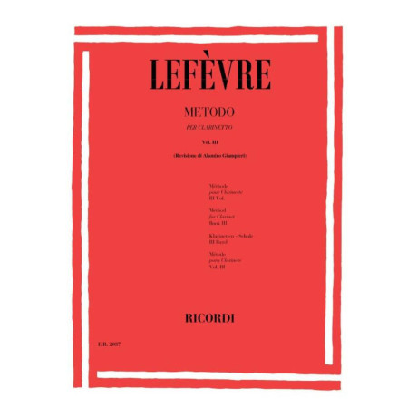 Lefevre - Metodo per Clarinetto Vol.3