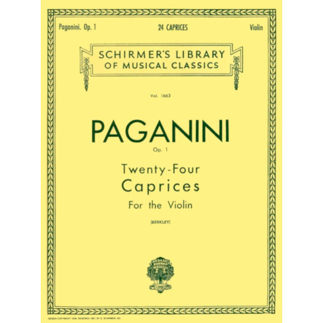 Niccolò Paganini - 24 Capricci per violino - Op. 1 (M.S. 25)