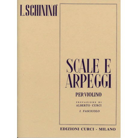 Schininà - Scale e arpeggi per violino - Fascicolo 1