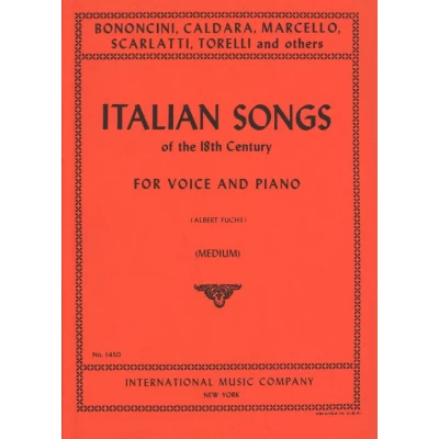 Autori Diversi - Italian Songs of the 18 th Centuries per Voice and  Piano