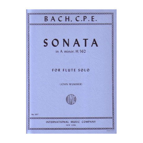 Bach - Sonata In La Minore H562 Per Flauto Solo