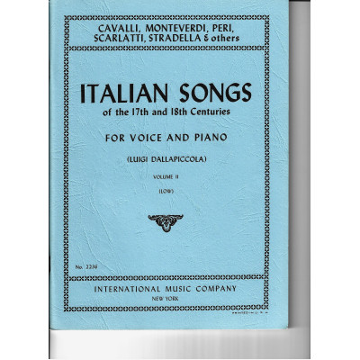 Italian Songs of the 17/18 th Centuries per Voice and  Piano Vol. 2