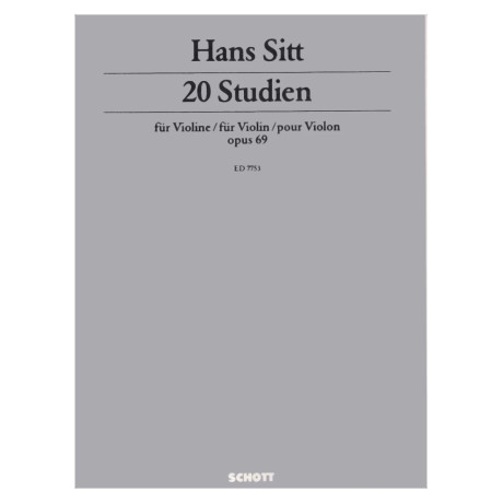 Hans Sitt - 20 Studies for Violin Op. 69