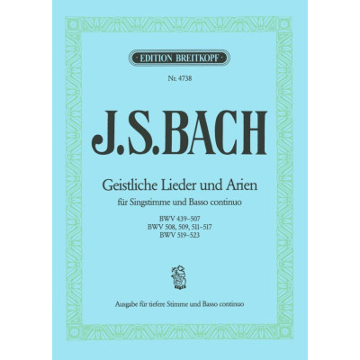 Bach - Geistliche Lieder und Arien per Voce Cantata e Piano