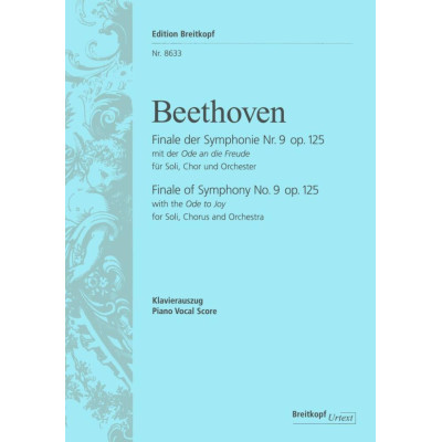 Beethoven - Sinfonia n.9 in Re Minore Op.125 Finale per Coro Misto  e Piano