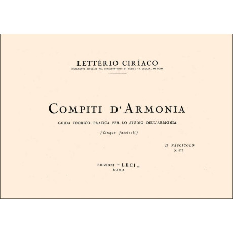 Ciriaco -  Compiti D'Armonia Vol.2