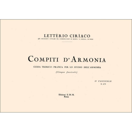 Ciriaco -  Compiti D'Armonia Vol.4
