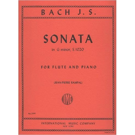Bach - Sonata in Sol Minore S.1020 Per Flauto e Piano