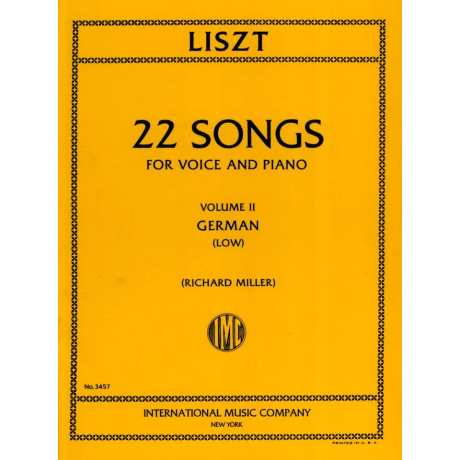 Liszt - 22 Songs Vol.2  per Coro e Pianoforte