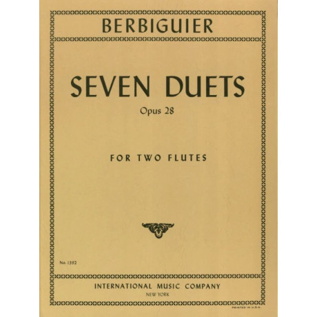 Berbiguier 7 Duetti Op.28 Per Due Flauti