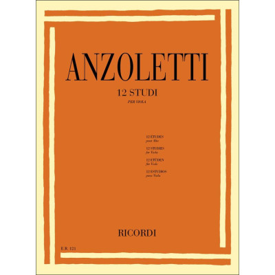 Anzoletti - 12 Studi per Viola