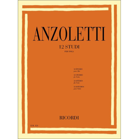 Anzoletti - 12 Studi per Viola