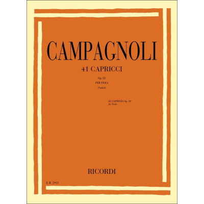 Campagnoli - 41 Capricci Op.22 per Viola