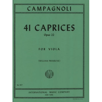 Campagnoli - 41 Capricci Op.22 per Viola