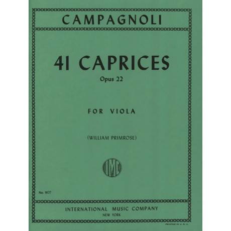 Campagnoli - 41 Capricci Op.22 per Viola
