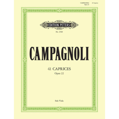 Campagnoli - 41 Capricci Op.22 per Viola