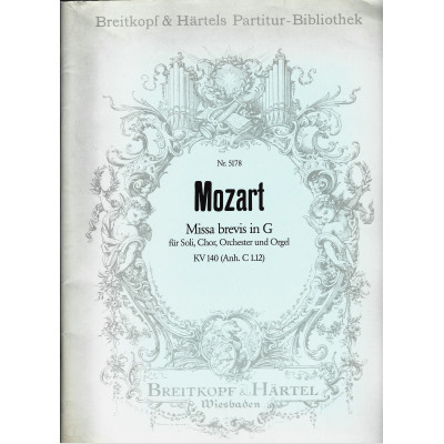 Mozart - Missa Brevis in Sol KV 140 (Anh.C1.12)  per Canto e Piano