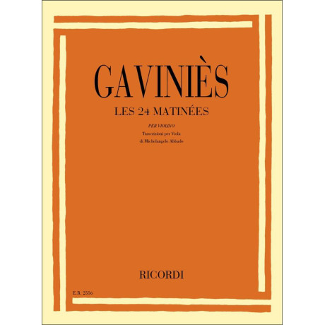 Gaviniès - Les 24 Matinèes per Viola