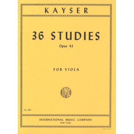 Kayser - 36 Studies Op.43 per Viola