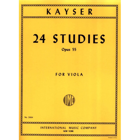 Kayser - 24 Studies Op.55 per Viola